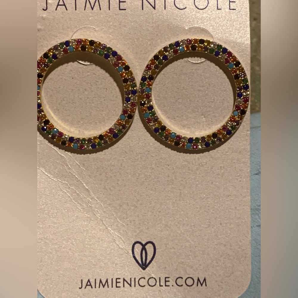 Jaimie Nicole Open Face Hoop Earrings
